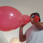 Blowing up balloons