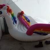 Blowing up big inflatables (pump , electric pump and mouth blow)