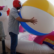 Blowing up big inflatables (pump , electric pump and mouth blow)