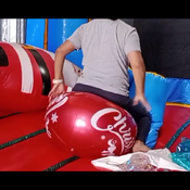 Fun video with inflatables in the inflatable castle!!!  (ride, pop, overinflate)