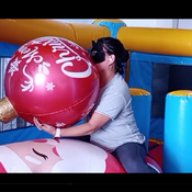 Fun video with inflatables in the inflatable castle!!!  (ride, pop, overinflate)