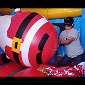 Fun video with inflatables in the inflatable castle!!!  (ride, pop, overinflate)