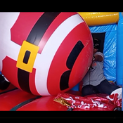 Fun video with inflatables in the inflatable castle!!!  (ride, pop, overinflate)