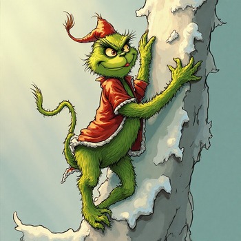 Grinch Climbing Latter