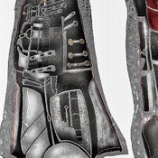 Iron Man 2008 mechanical under suit pattern