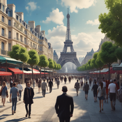 Jerome.C.House (American,1991) Walking in Paris 2025