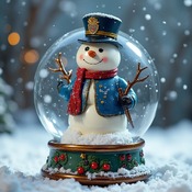 Police Snowman Globe