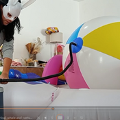 Popping 72 inches beachball , whale and parts of the unicorn!!! by Ary