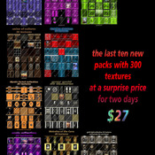 ten new packs with 300 textures surprise price for two days $27