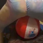 2 Little beach ball sit pop