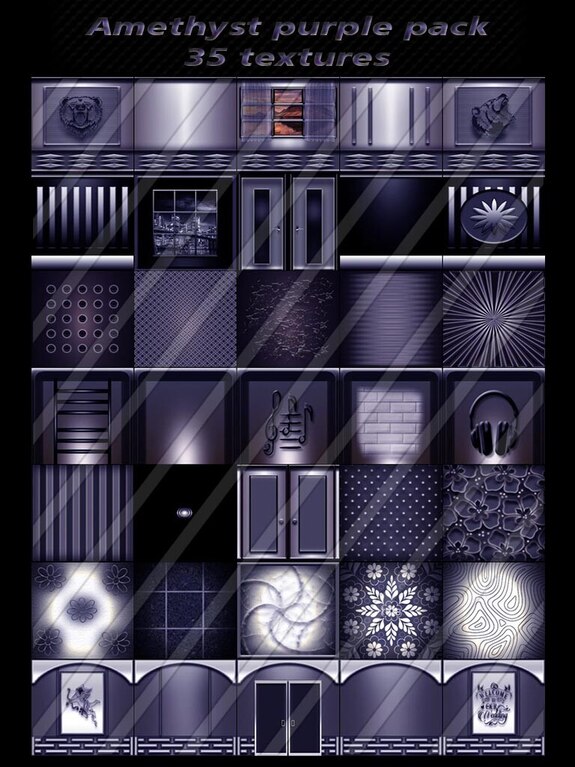 Amethyst purple pack 35 textures for imvu creators