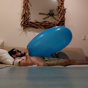 Big blue roomtex blow (no pop)