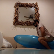 Big blue roomtex blow (no pop)