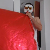 Big heart balloon mouth blow!!!