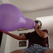 Big neck balloon blow!!!