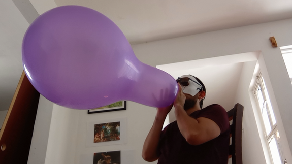 Big neck balloon blow!!!