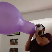 Big neck balloon blow!!!