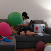 Blow 3 balloons by Ary, non pop :)