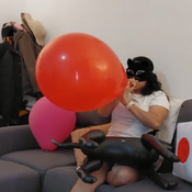 Blow 3 balloons by Ary, non pop :)