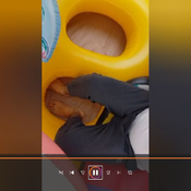 Blow a big inflatable insite a camping tent