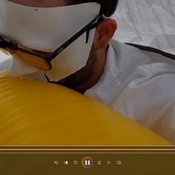 Blow a big inflatable insite a camping tent