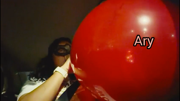 BLow and deflated balloons in the car