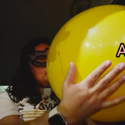 BLow and deflated balloons in the car