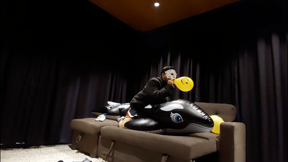 Blow and pin pop small ballloons :3