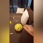 Blow and pin pop small ballloons :3