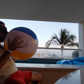 Blow beachball and swimming ring