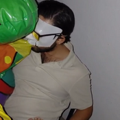 Blowing up big inflatable (rhino)