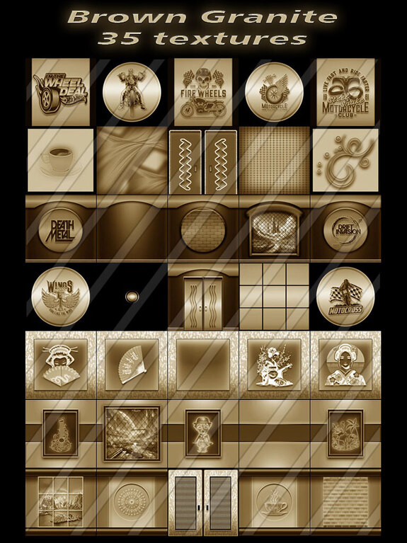 Brown Granite 35 textures for imvu creators