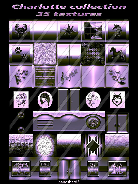 Charlotte collection 35 textures for imvu creators