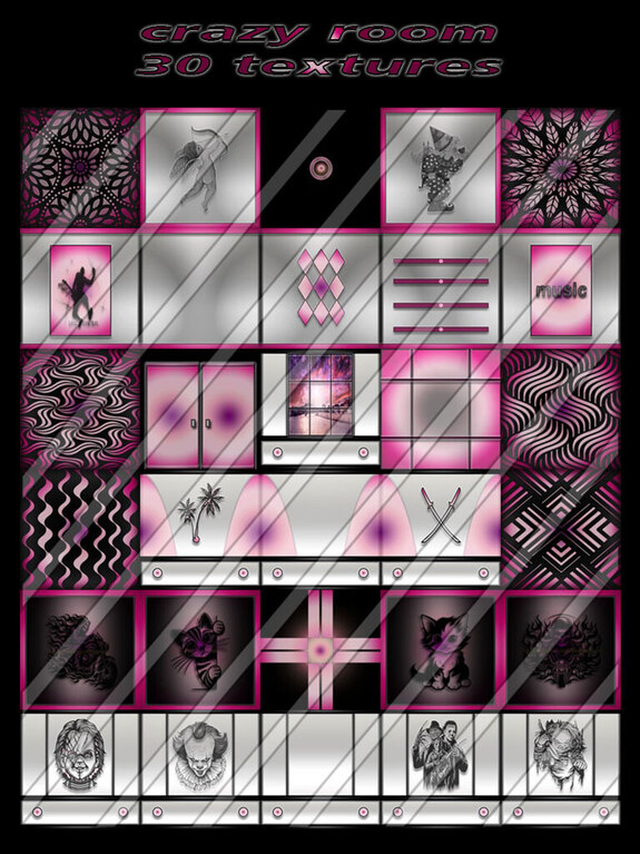 crazy room 30 textures for imvu creators