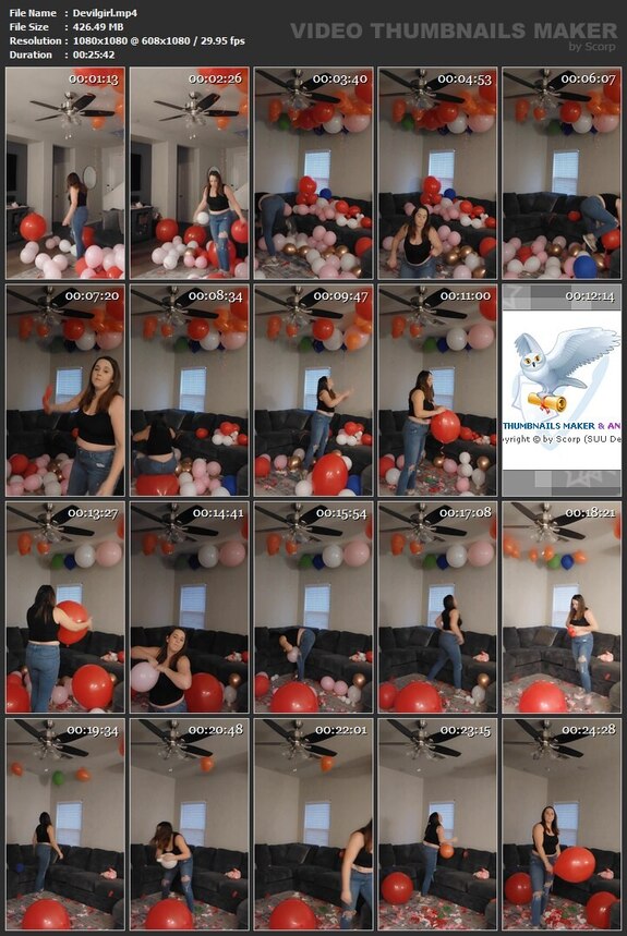 devil girl nail pop balloons