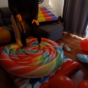 Inflatable toture by sneakers, feets and knife!!!