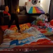 Inflatable toture by sneakers, feets and knife!!!