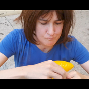 Inflate and explode an inflatable yellow duck