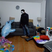 Overinflate dolphin with pump