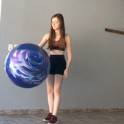 Playing with and popping colorful balls