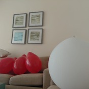Red balloons blow