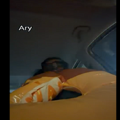 Blow and deflated inflatable in a car...