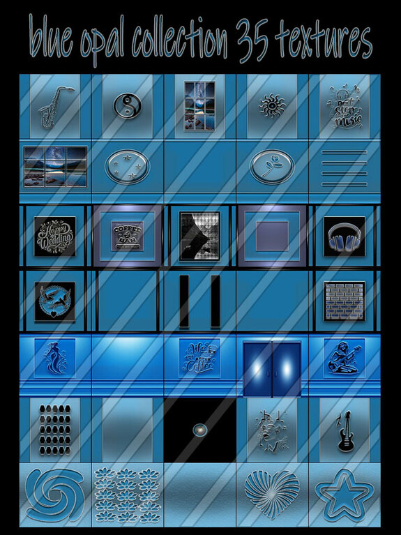 blue opal collection 35 textures for imvu