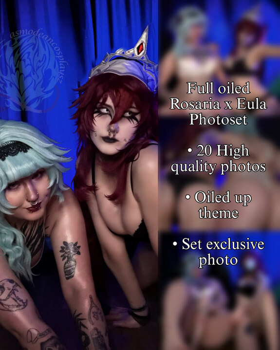 Full Oiled Rosaria & Eula photoset