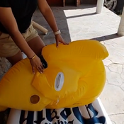 Inflatables at the pool... blow, feets and deflated :)