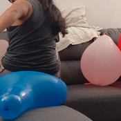 Popping lots of balloons by Julie!!!