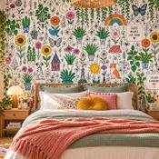Color Your Own Botanical Wallpaper – Printable Maximalist Coloring Wall Art, Flowers, Plants & Whimsical Decor