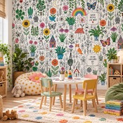 Color Your Own Botanical Wallpaper – Printable Maximalist Coloring Wall Art, Flowers, Plants & Whimsical Decor