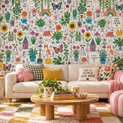 Color Your Own Botanical Wallpaper – Printable Maximalist Coloring Wall Art, Flowers, Plants & Whimsical Decor