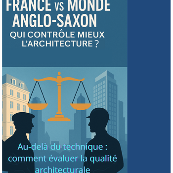 FRANCE vs MONDE ANGLO-SAXON  QUI CONTRÔLE MIEUX L’ARCHITECTURE ?    Au-delà du technique comment évaluer la qualité architecturale